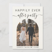 アーチモダンフォトクリームウェディング 招待状 (正面)