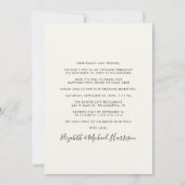 アーチモダンフォトクリームウェディング 招待状 (裏面)