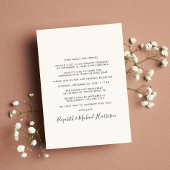 アーチモダンフォトクリームウェディング 招待状