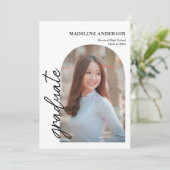 アーチモダンフォトコラージュ卒業招待状 招待状 (スタンド正面)