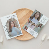 アーチモダンフォトコラージュ卒業招待状 招待状