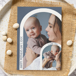 アーチモダンフォトコラージュ | Mothers Day Holiday Ca シーズンカード