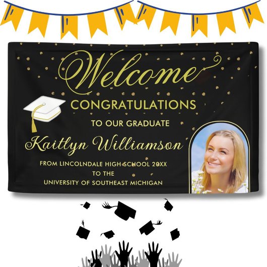 アーチモダンフォトハイスクール卒業パーティー 横断幕