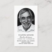 アーチモダンフォトメモリアル祈りの言葉カード 名刺 (正面)