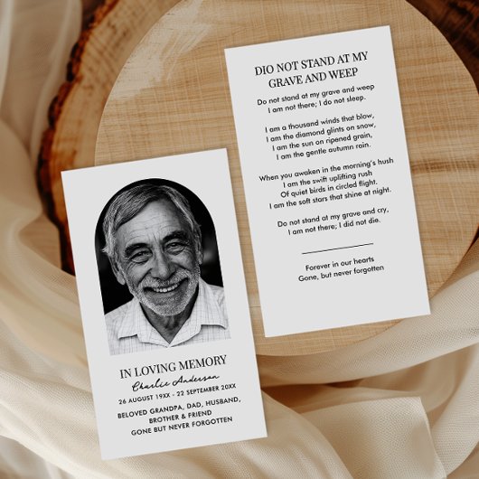 アーチモダンフォトメモリアル祈りの言葉カード 名刺