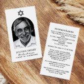 アーチモダンフォトユダヤ人記念祈りの言葉カード 名刺