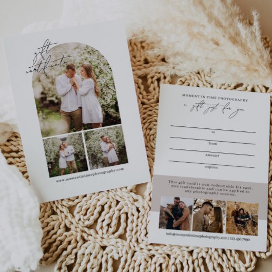 アーチモダンフォト写真ギフト証明書