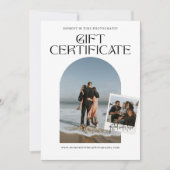 アーチモダンフォト写真ギフト証明書 (正面)