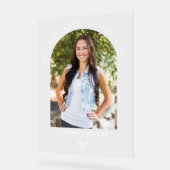 アーチモダンフォト卒業エレガントパーティーへようこそ アクリルサイン (傾斜)