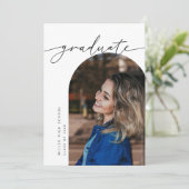 アーチモダンフォト卒業パーティー招待状 招待状 (スタンド正面)