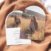 アーチモダンフォト卒業パーティー招待状 招待状