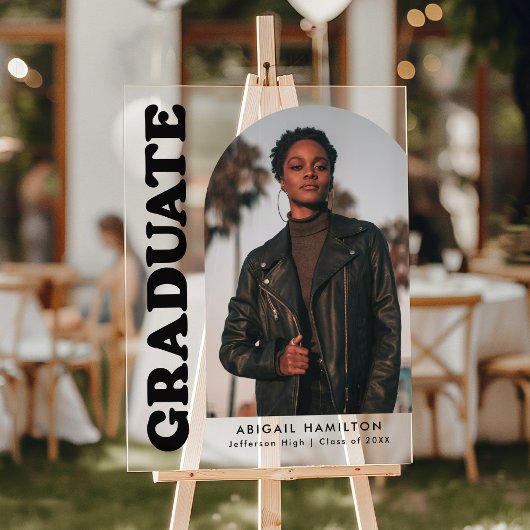 アーチモダンフォト卒業パーティー アクリルサイン