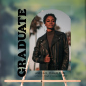 アーチモダンフォト卒業パーティー アクリルサイン (ニュートラル)