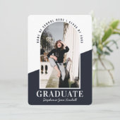 アーチモダンフォト2色卒業発表 案内状 (スタンド正面)