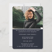 アーチモダンフォト2色卒業発表 案内状 (裏面)