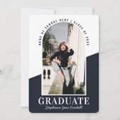 アーチモダンフォト2色卒業発表 案内状 (正面)