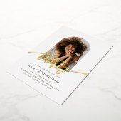 アーチモダンフォト30thバースデーフォイル招待状 箔招待状 (回転した状態)