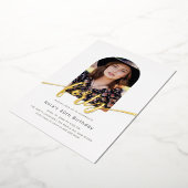 アーチモダンフォト40thバースデーフォイル招待状 箔招待状 (回転した状態)