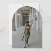 アーチモダンフレームの卒業発表 招待状 (正面)