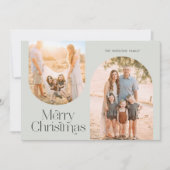 アーチモダンフレームコラージュミニマリスト写真 シーズンカード (正面)