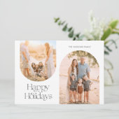 アーチモダンフレームコラージュミニマリスト写真 シーズンカード (スタンド正面)