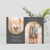 アーチモダンフレームコラージュミニマリスト写真 シーズンカード (スタンド正面)