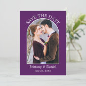 アーチモダンフレーム写真(紫) セーブザデート (スタンド正面)