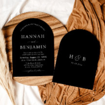 アーチモダンブラック&ホワイトミニマル結婚リスト