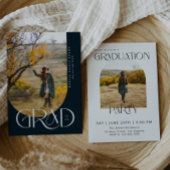 アーチモダンミニマル写真卒業パーティー 招待状