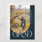 アーチモダンミニマル写真卒業パーティー 招待状 (正面)