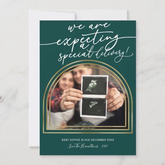 アーチモダンョークリスマス妊娠発表 シーズンカード (正面)