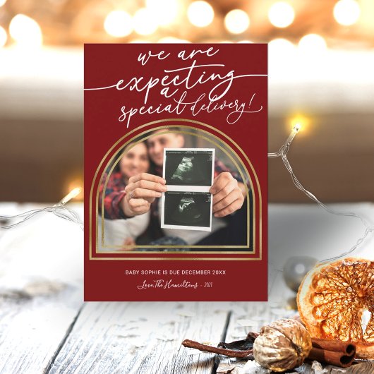 アーチモダンョークリスマス妊娠発表 シーズンカード