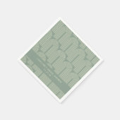 アーチモダンラインアートセージカスタムブライダルシャワー スタンダードカクテルナプキン (角)