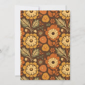 アーチモダンレトロ70sフローラブライダルシャワー 招待状 (裏面)