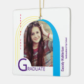 アーチモダンーカラフルフォト卒業 セラミックオーナメント (左)