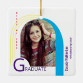 アーチモダンーカラフルフォト卒業 セラミックオーナメント (裏面)