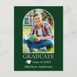 アーチモダンーグラードキャップフォトグリーン卒業 ポストカード