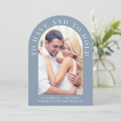 アーチモダンー写真QRコードすべて結婚の 招待状 (スタンド正面)