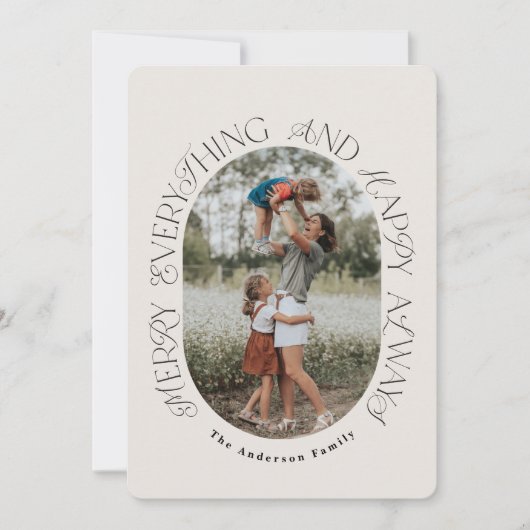 アーチモダン写真のエレガント類型の植物体 シーズンカード (正面)