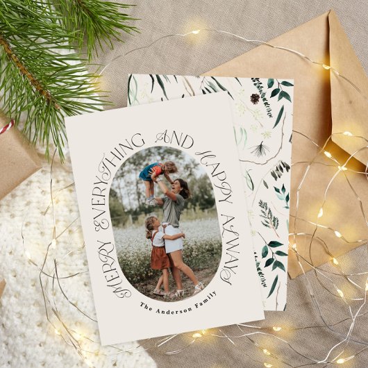 アーチモダン写真のエレガント類型の植物体 シーズンカード