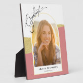 アーチモダン型フォトバラと金ゴールド卒業 フォトプラーク (側面)