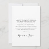 アーチモダン型フォト結婚ズ サンキューカード (裏面)