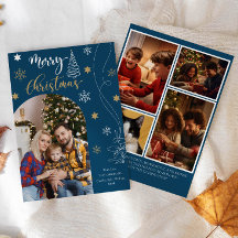 アーチモダン型メリークリスマス5フォトコラージュ