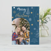 アーチモダン型メリークリスマス5フォトコラージュ シーズンカード (スタンド正面)