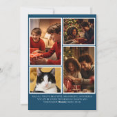 アーチモダン型メリークリスマス5フォトコラージュ シーズンカード (裏面)