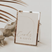 アーチモダン書道カードとギフト結婚のサイン 招待状