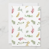 アーチモダン金ゴールド冬の緑メリークリスマスH シーズンカード (裏面)