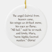 アーチャンエルガブリエルルネッサンスアート金ゴールドシルバー セラミックオーナメント (裏面)