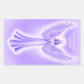 アーチャンエルザッキエルパープルとホワイトクリスマス 長方形シール (正面)