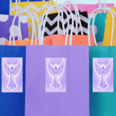 アーチャンエルザッキエルパープルとホワイトクリスマス 長方形シール